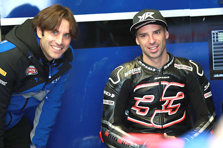 GRT-Manager Filippo Conti (li.) mit Marco Melandri