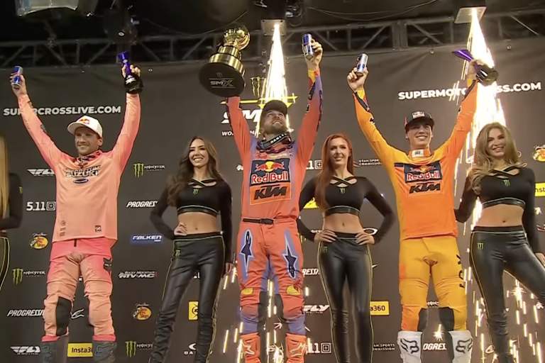 Eli Tomac gewann in Anaheim vor Ken Roczen und Jorge Prado