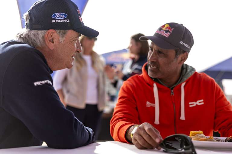 Carlos Sainz und Nasser Al-Attiyah: Platz zwei und drei im Gesamtklassement