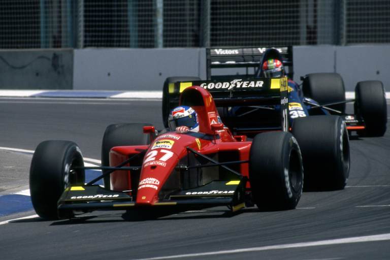 Gianni Morbidelli mit seinem Ferrari in Australien 1991