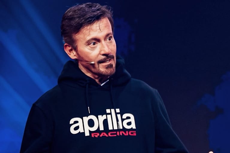 Kommt regelmäßig für Aprilia zu Wort: Italiens GP-Held Max Biaggi