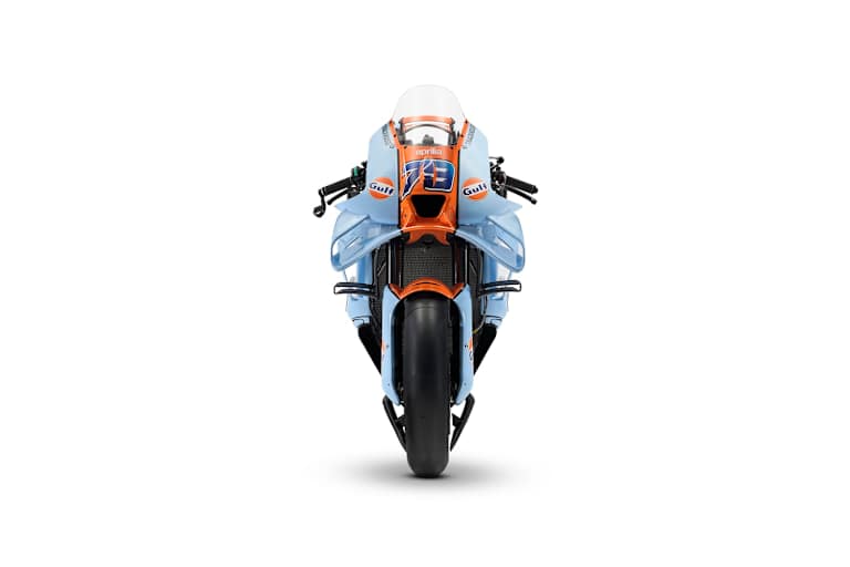 Wieder in Gulf-Farben: Die Aprilia RS-GP von Ai Ogura