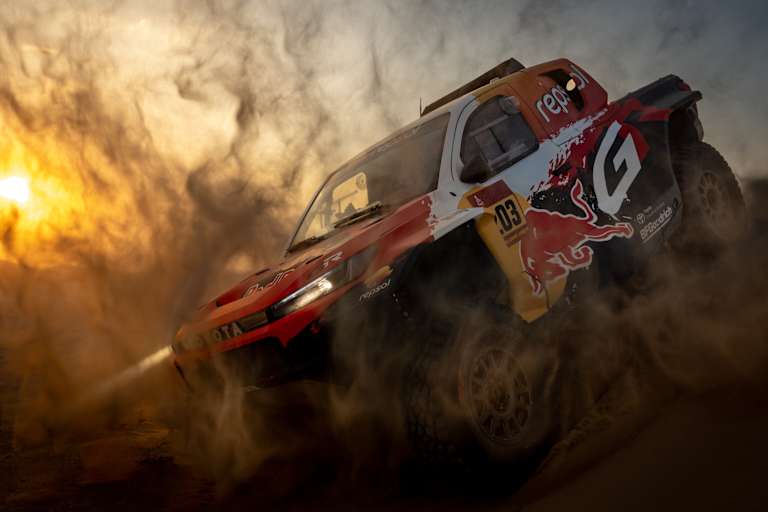 Sieger der zweiten Dakar-Etappe: Seth Quintero/Andrew Short im Toyota