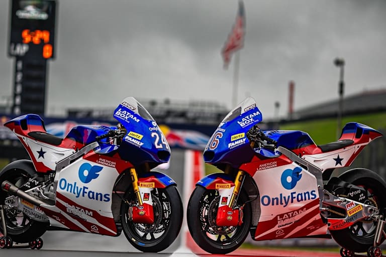 Wie mit Kalex-Bikes und Hauptsponsor «OnlyFans»: America Racing