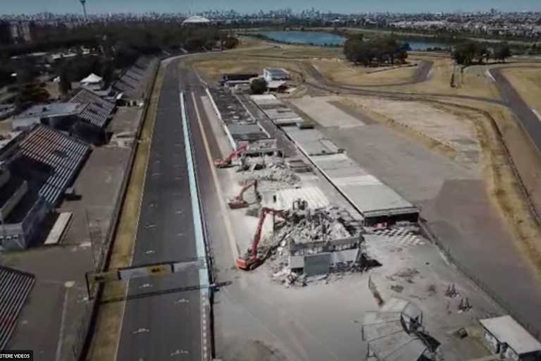 Das Fahrerlager der Rennstrecke in Buenos Aires wird abgerissen