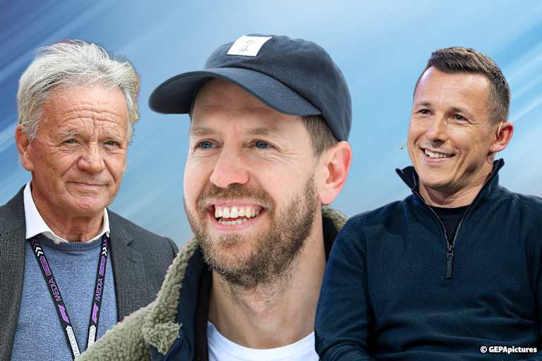 Marc Surer, Sebastian Vettel und Christian Klien