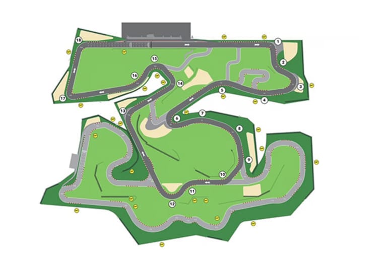 Das Layout des «International Circuit» in The Bend