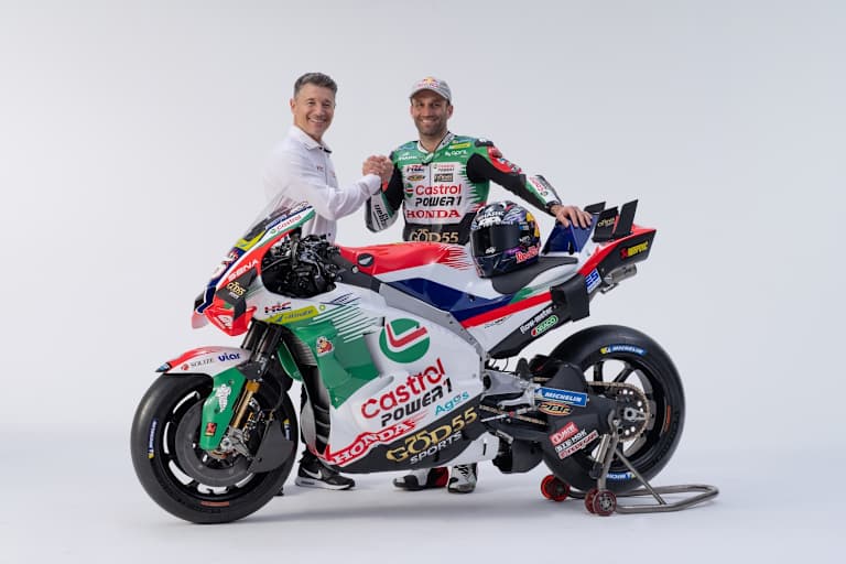 LCR-Pilot Johann Zarco mit Boss Lucio Cecchinello