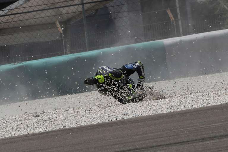 Beim MotoGP-Test in Sepang ging Rookie Moreira (Honda) einmal zu Boden