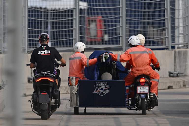 Nach Sturz Nummer 3: Rücktransport der Marquez-Ducati
