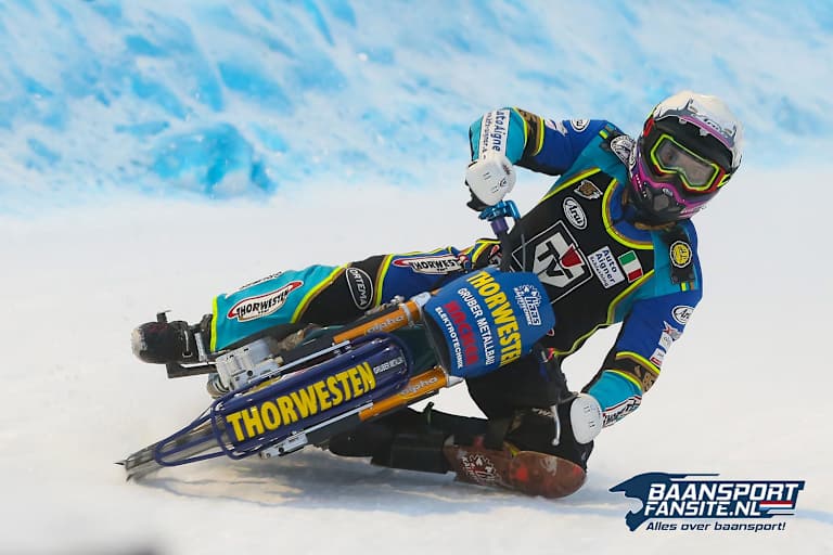 Luca Bauer verpasste in Varkaus knapp das EM-Finale im Eisspeedway