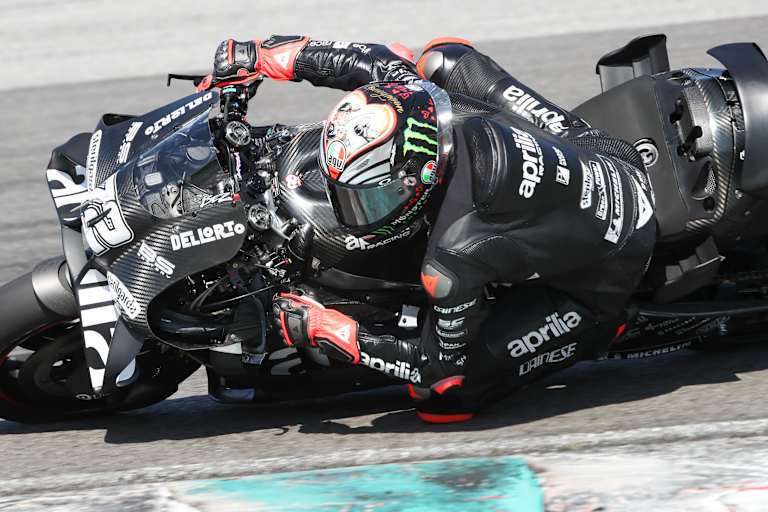 Aprilia-Pilot Marco Bezzecchi setzte die erste Richtmarke