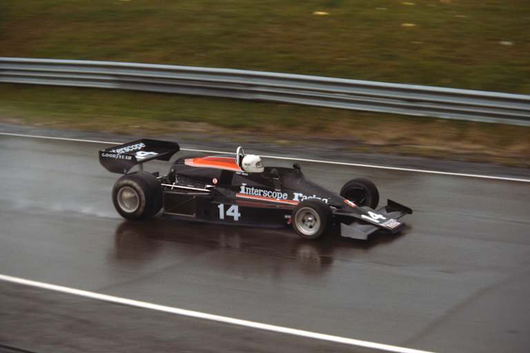 Danny Ongais im verregneten Samstag-Training von Mosport/Kanada 1977