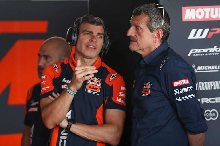 Günther Steiner mit Teammanager Nicolas Goyon