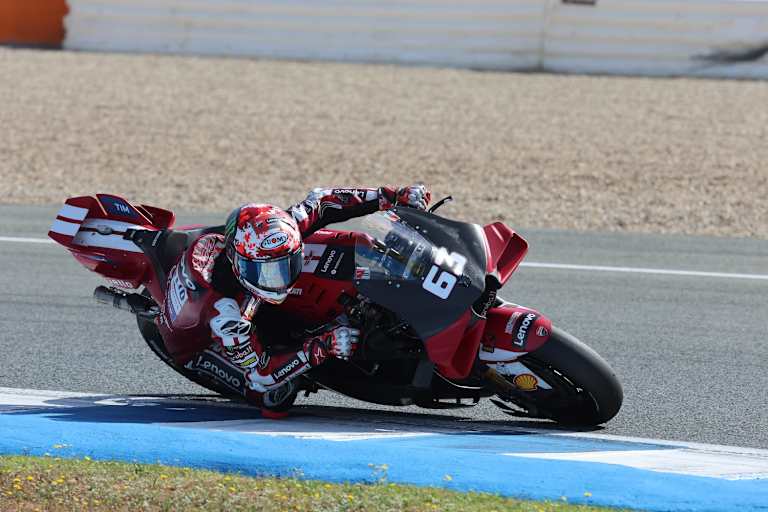 Ducati-Werksfahrer Pecco Bagnaia beim Eintages-Test in Jerez