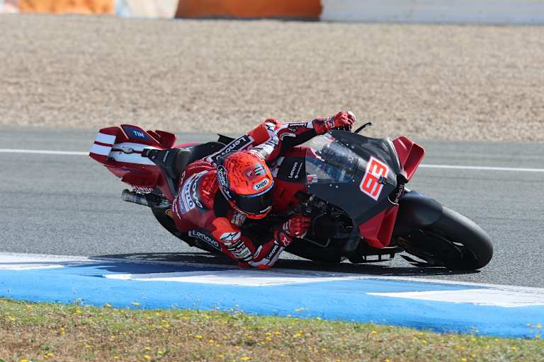 Marc Marquez mit Test-Ducati in Jerez