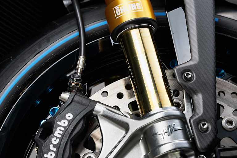 Öhlins und Brembo: Selbstverständlich sind Edelkomponenten verbaut