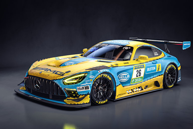 Das 8-Bit-Retrodesign des PROsport Racing Mercedes-AMG GT3
