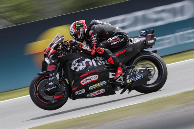 Marco Bezzecchi steuerte die MotoGP-Aprilia im Zeittraining auf Rang 7