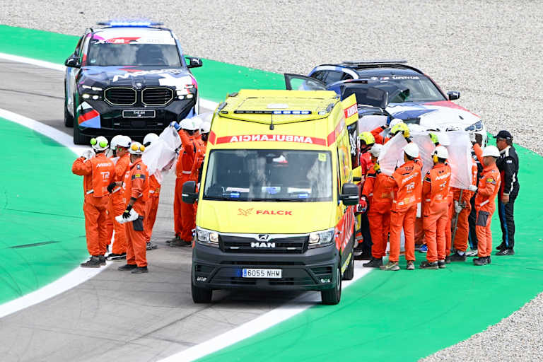 Zarco wurde an der Unfallstelle versorgt