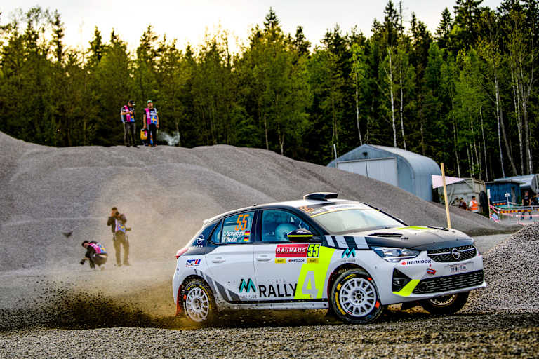 Claire Schönborn/Michael Wenzel in Schweden im Opel Corsa Rally4
