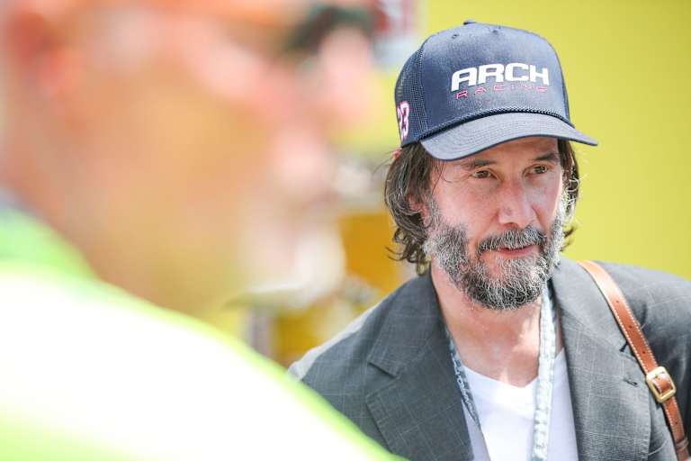Hoher Besuch: MotoGP-Fan und Motorradhersteller Keanu Reeves