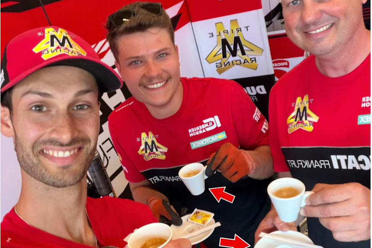 Espresso-Pause in der Ducati Box