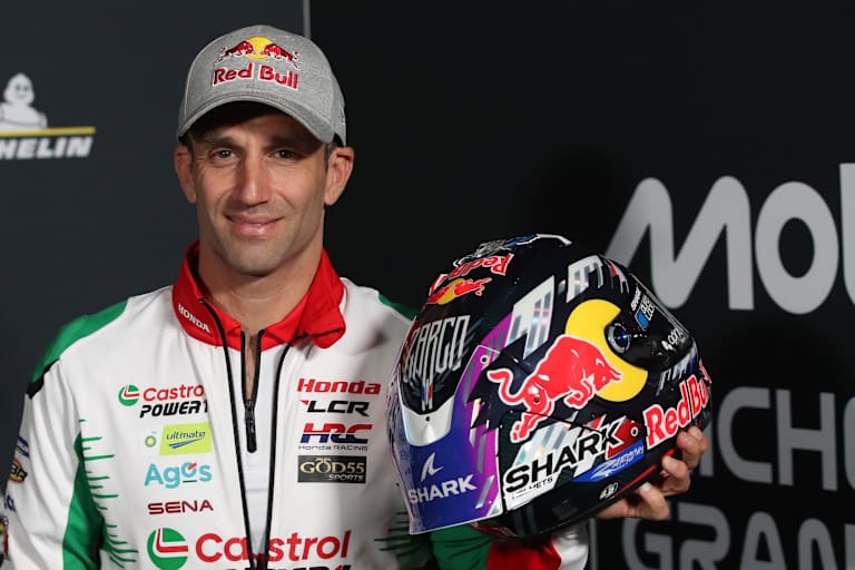 Johann Zarco mit seinem Helm im Design «Le Mans 26»