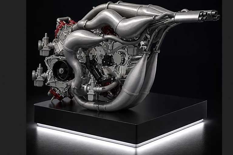 1000 ccm Zweitakt, 280 PS bei 12.000/min, Motorgewicht 105 kg