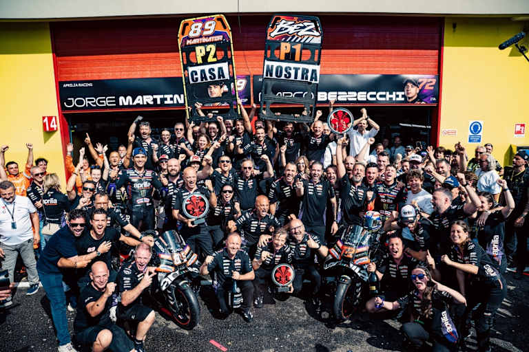 Aprilia nach Doppel-Doppelsieg in Mugello zuhause