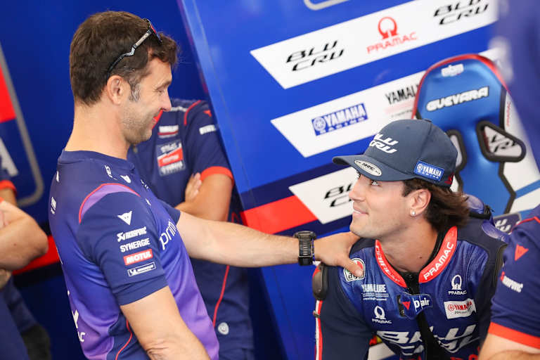 Guevara mit Pramac-Teammanager Izan Guevara
