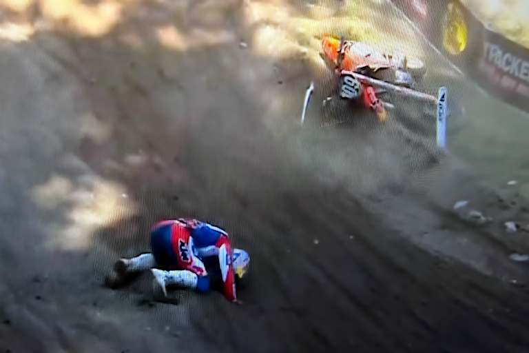 Der Crash von Sacha Coenen in Southwick