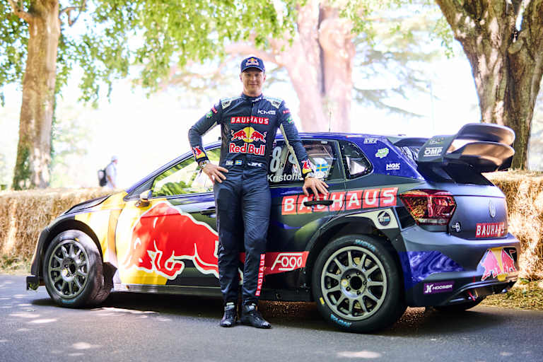 Neulich in Goodwood: Kristofferson bei flotten Showfahren im Rallyecross-VW