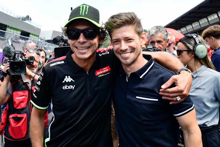 Champions-Treffen am Red Bull Ring: Casey Stoner mit Valentino Rossi
